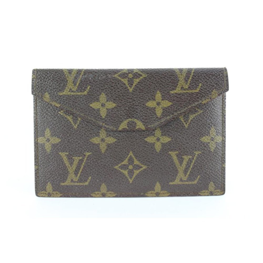 Louis Vuitton Ultra Rare 1980's Card Case Envelope Pouch 62lk825s